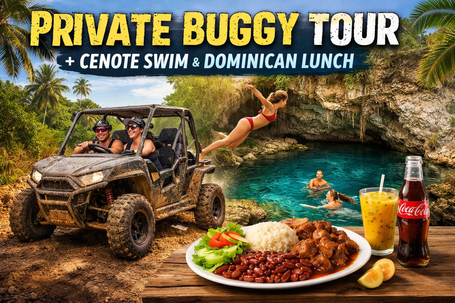 Private Buggy Tour + Cenote Swim & Dominican Lunch
